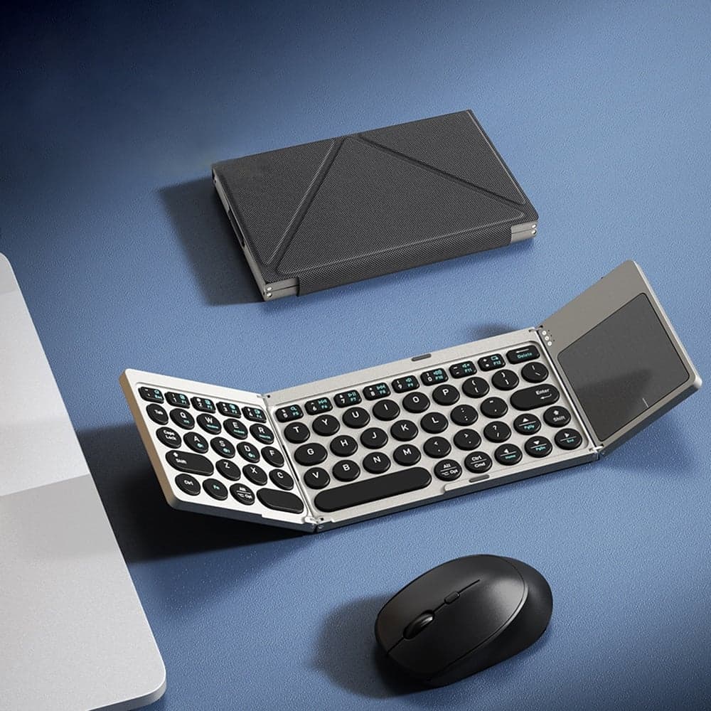 Dux Ducis Αναδιπλούμενο Πληκτρολόγιο, Ασύρματο Bluetooth 5.2, Universal, USB-C, 180mAh, Αγγλική Διάταξη, Μαύρο 3