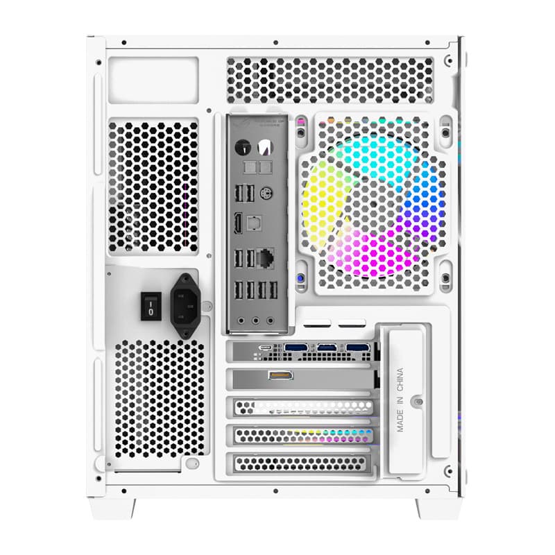 DarkFlash B275 PRO Θήκη Υπολογιστή με 6 Ανεμιστήρες RGB, Λευκή 6