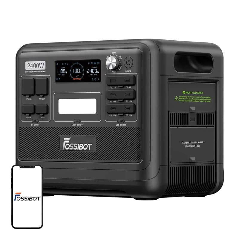FOSSIBOT F2400 Σταθμός Φόρτισης 2400W, Μαύρος