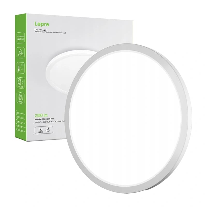 LEPRO 1500039-DW-EU Φωτιστικό Οροφής, 24W, 2400lm