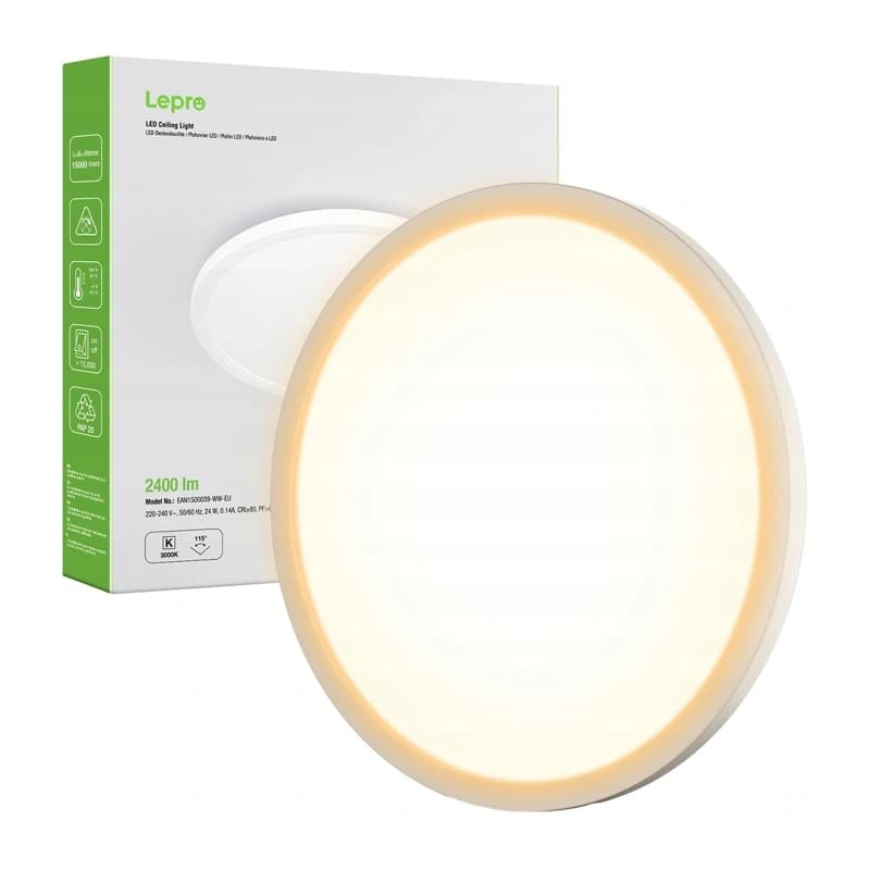 LEPRO 1500039-WW-EU Φωτιστικό Οροφής 24W, 2400 lm