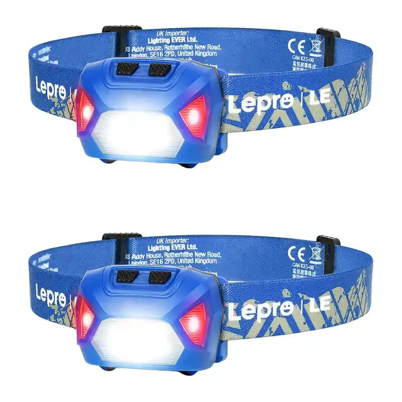 LEPRO 320014-B-2 φακός κεφαλής USB-C σετ 2 τεμαχίων μπλε