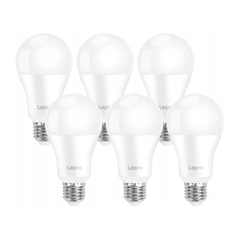LEPRO 100080-DW-EU-6 Λάμπα LED E27 A60 13W 1521lm 6500K, Συσκευασία 6 Τεμαχίων