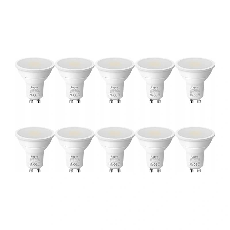 LEPRO 200081-DW-EU-10 Λαμπτήρας LED GU10 4,5 W 345 lm 6500 K 100°, 10 Τεμ.