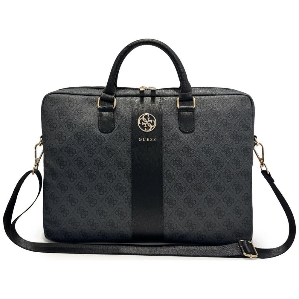 Guess Torba 4G Round & Classic Logos Stripe 16”, Μαύρο