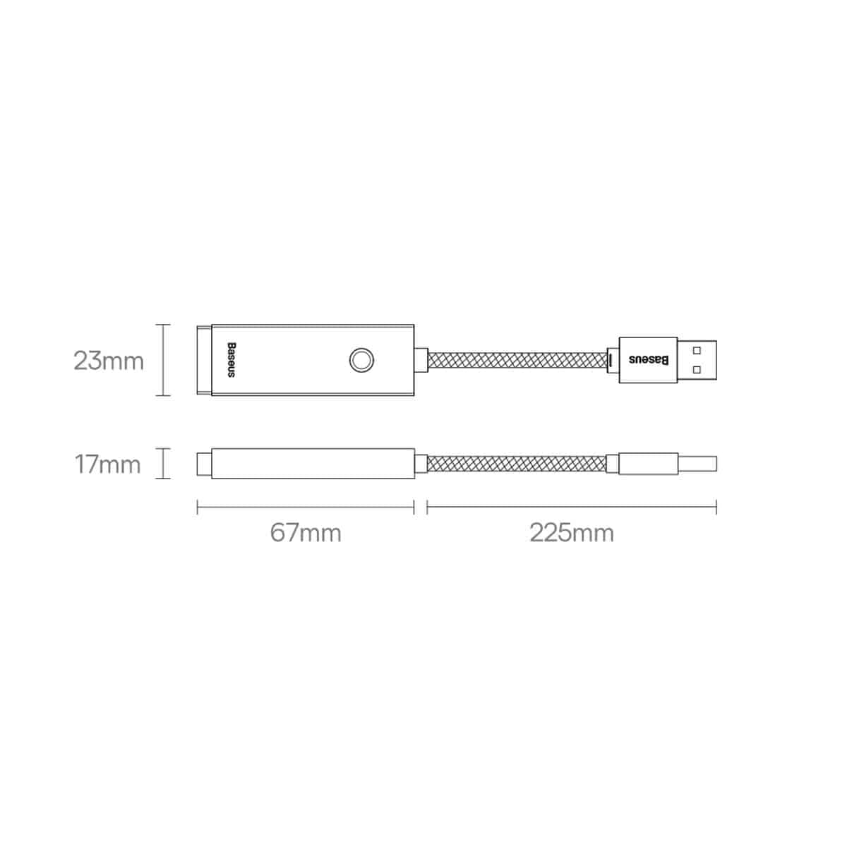 Baseus Lite Series external network card USB-A - RJ-45 1Gbps (1000Mbps) black (WKQX000101) 21