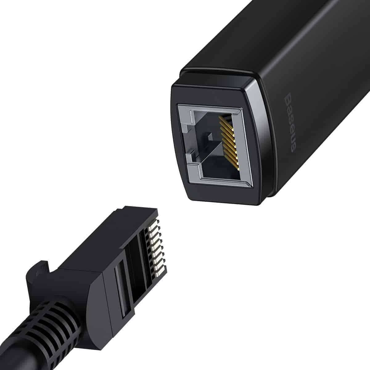 Baseus Lite Series external network card USB-A - RJ-45 1Gbps (1000Mbps) black (WKQX000101) 3