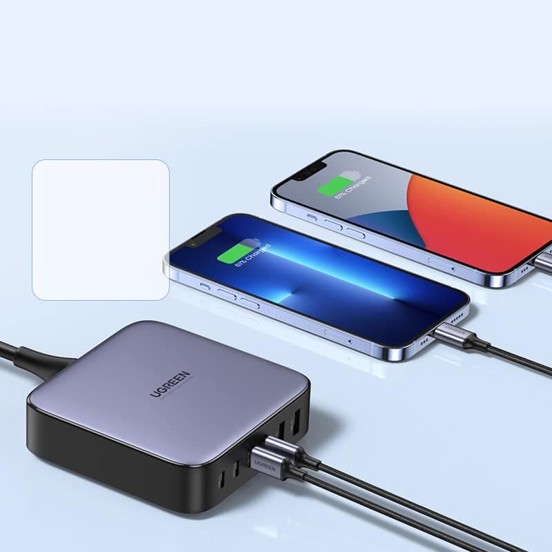 Ugreen 200W PPS multi-port charger 4 x USB Type C / 2 x USB-A gray (CD271) 5