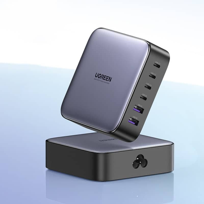 Ugreen 200W PPS multi-port charger 4 x USB Type C / 2 x USB-A gray (CD271) 9