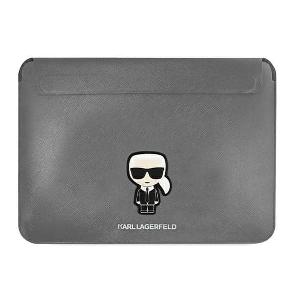 Karl Lagerfeld Θήκη KLCS14PISFG 14" ασημί Saffiano Ikonik Karl