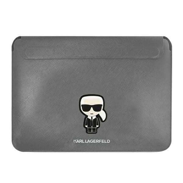 Karl Lagerfeld Θήκη KLCS16PISFG 16" ασημί Saffiano Ikonik Karl