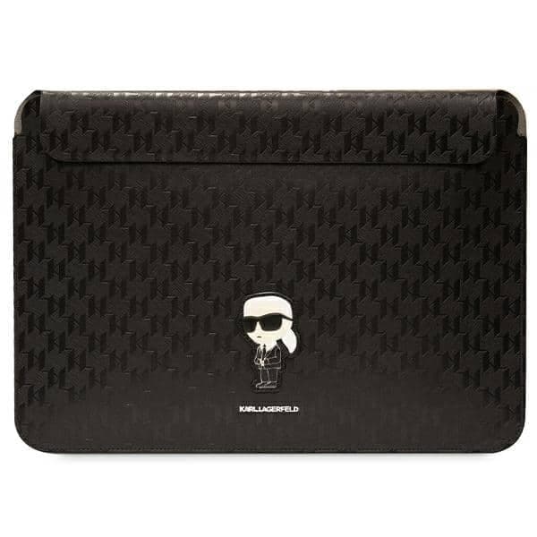 Karl Lagerfeld Θήκη KLCS16SAKHPKK 16" μαύρη/black Saffiano Monogram Ikonik