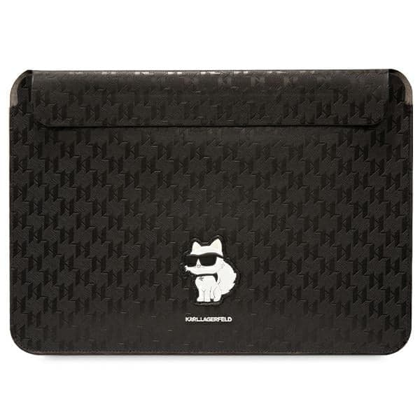 Karl Lagerfeld Θήκη KLCS16SAKHPCK 16" μαύρο Saffiano Monogram Choupette