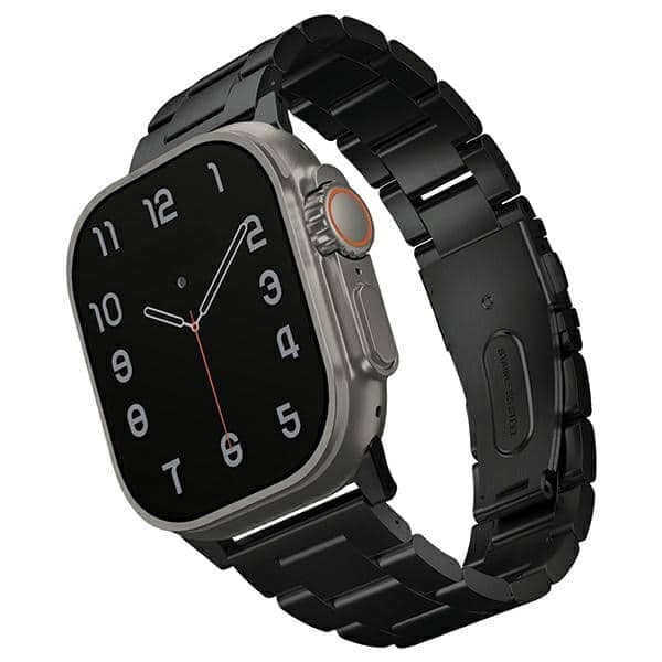 UNIQ pasek Osta Apple Watch 42/44/45/ 49mm Series 1/2/3/4/5/6/7/8/9/10/SE/SE2/Ultra/Ultra 2 Stainless Steel czarny/midnight black