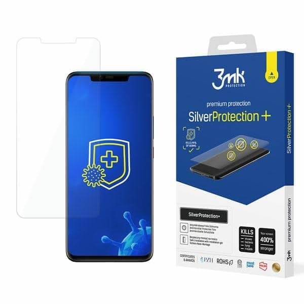 3MK Silver Protect+ Huawei Mate 20 Pro Αντιμικροβιακή Μεμβράνη Εγκατάστασης με Υγρό