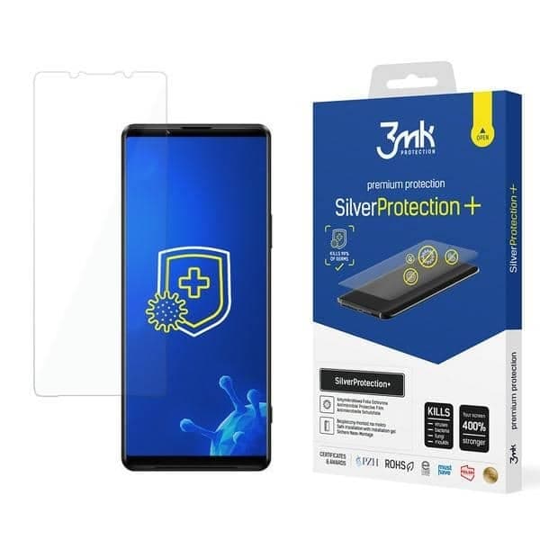 3MK Silver Protect+ Sony Xperia 1 III 5G Αντιμικροβιακή Μεμβράνη Προστασίας με Υγρή Εγκατάσταση