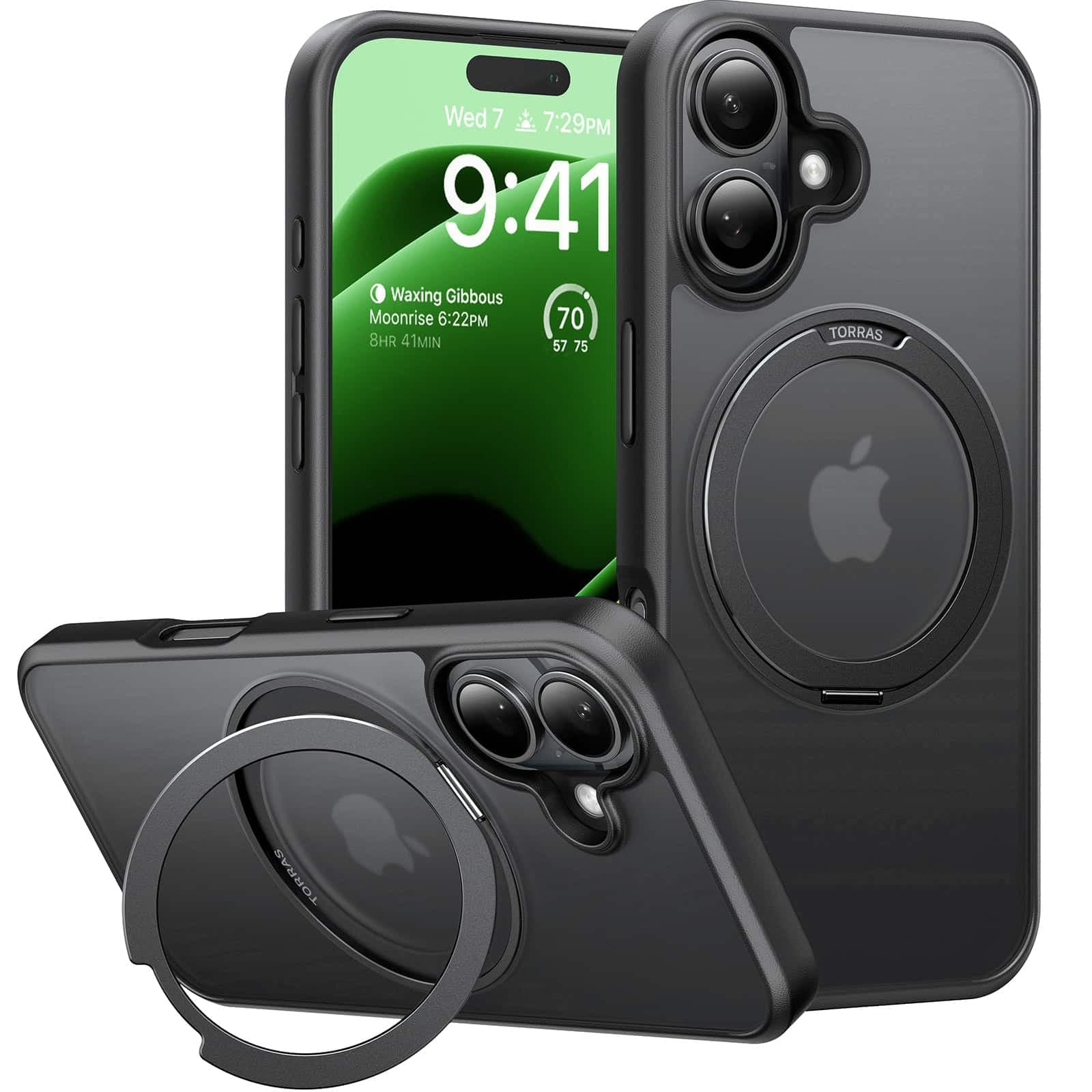 Torras Ostand Pro Series - θήκη για Apple iPhone 16 - Μαύρο