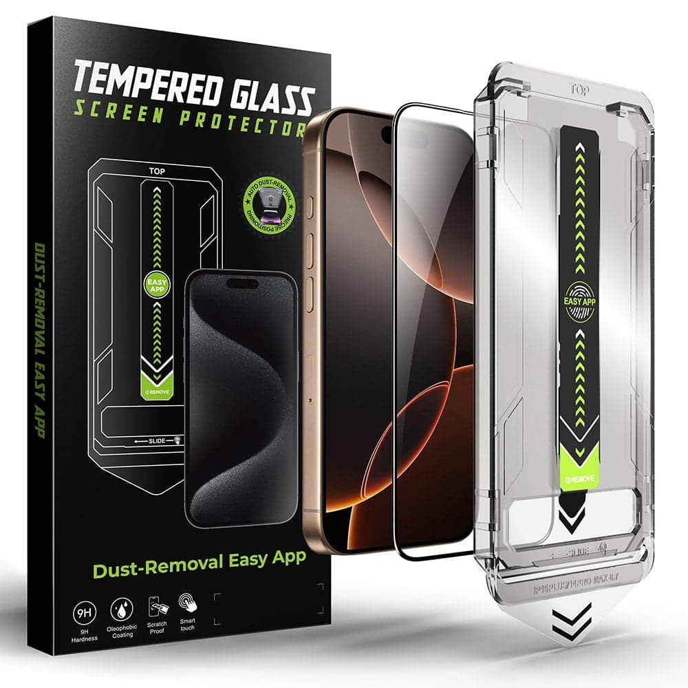 Techsuit - TitanGlass FullCover - iPhone 16 Pro / iPhone 17 - Μαύρο