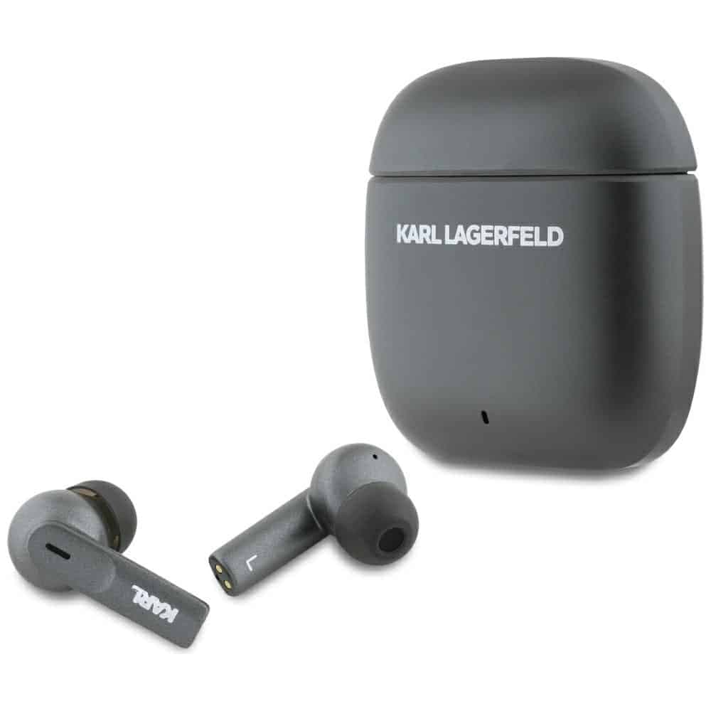 Tws Earphones Karl Lagerfeld Metal Printed Logo Anc/enc Black