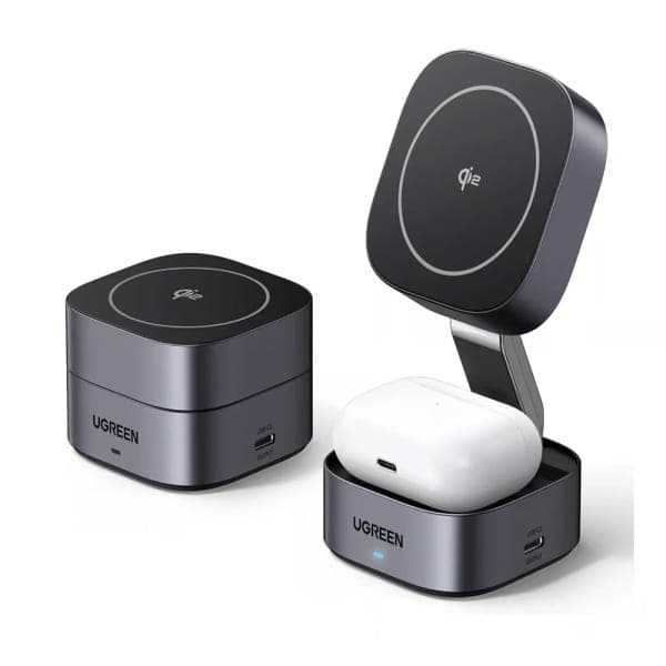 Wireless Charger Ugreen W702 3in1, 20w, 1.67a, 1 X Usb-C, Black