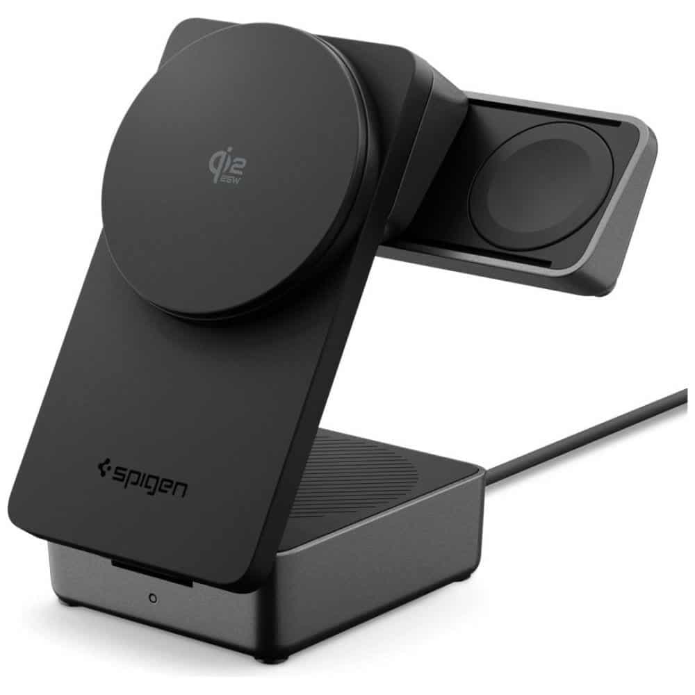 Ασύρματος φορτιστής Spigen Essential EF323MQ 3 σε 1 25W Qi2.2 MagSafe, μαύρος