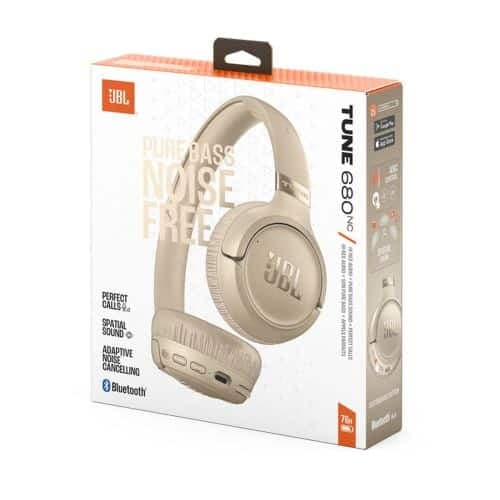 JBL Tune 680NC Ασύρματα Ακουστικά Bluetooth On-Ear Μπεζ EU