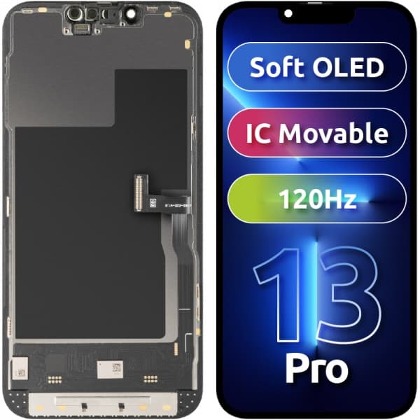 Μονάδα οθόνης LCD MP για Apple iPhone 13 Pro, Soft OLED FHD IC Κινητό μοντέλο, Aftermarket, Μαύρο