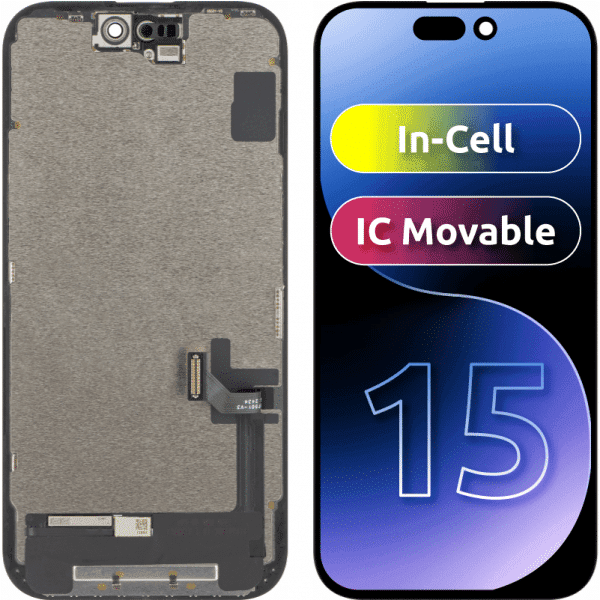 Μονάδα Οθόνης LCD ZY για Apple iPhone 15, Έκδοση In-Cell IC, Μαύρο