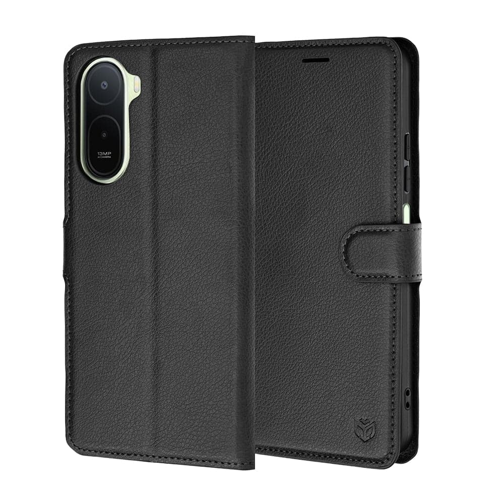 Techsuit Leather Folio - θήκη για Xiaomi Redmi A7 Pro 4G - Μαύρο