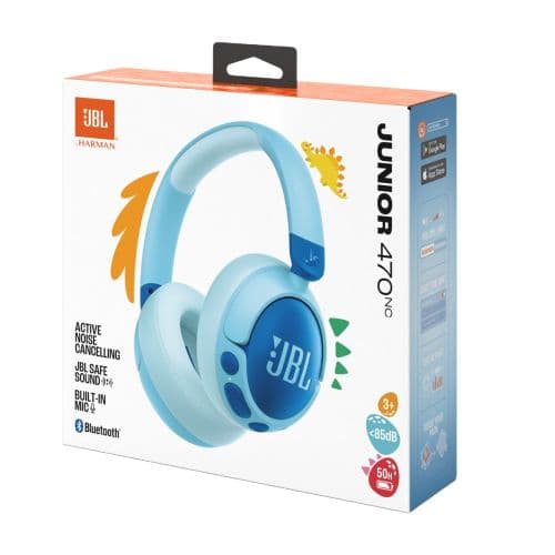 JBL JR470NC Ασύρματα Ακουστικά Bluetooth On-Ear για Παιδιά, Μπλε, EU