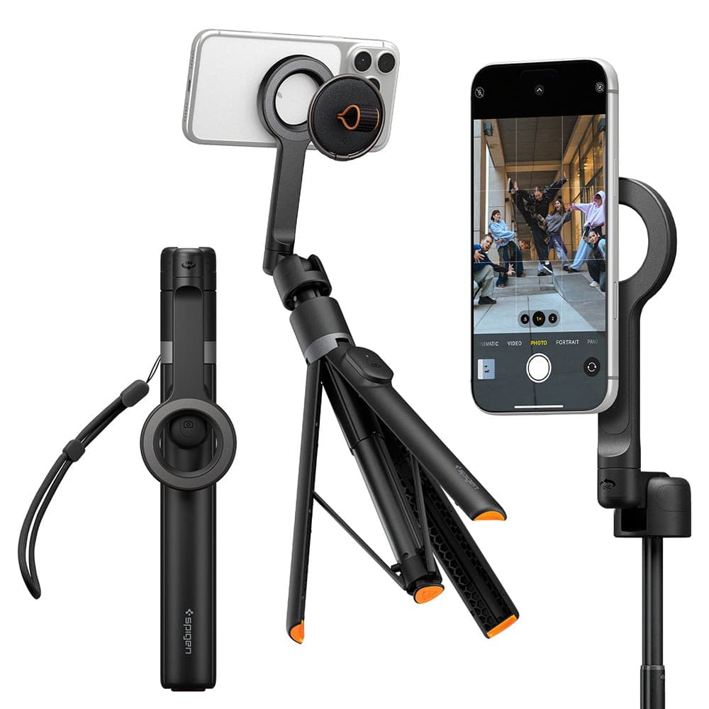Spigen - Selfie Stick S582W (AMP11372) - Συμβατό με MagSafe, με τρίποδο, Σταθερό, Bluetooth - Μαύρο