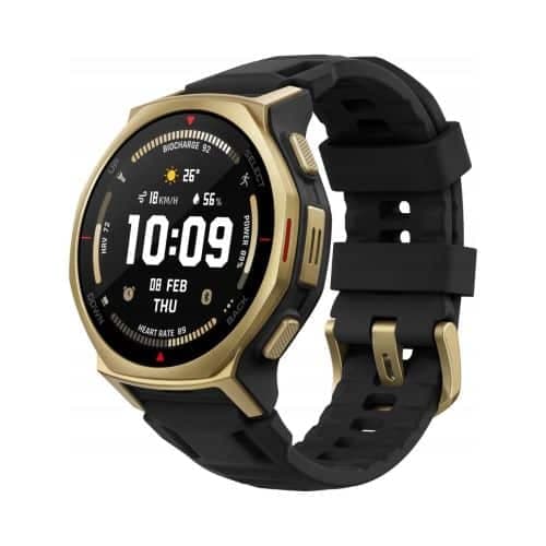 Amazfit T-Rex 3 Pro NFC, 44mm με λουράκι σιλικόνης, μαύρο χρυσό EU W2548GL1N