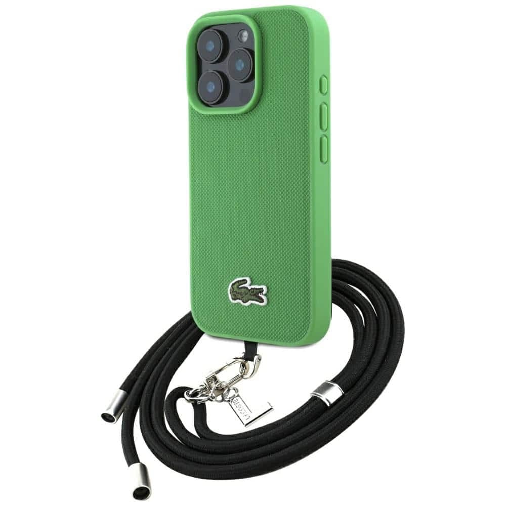 Lacoste Iconic Petit Pique Crossbody Cord MagSafe - θήκη για Apple iPhone 16 Pro Max - Πράσινο