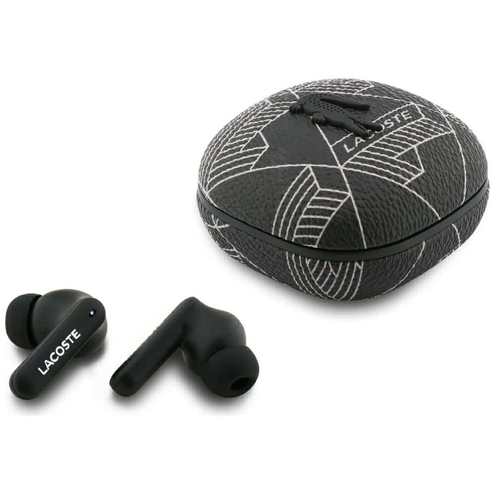 Ακουστικά TWS Lacoste Monogram The Blend Bluetooth ENC ANC μαύρο