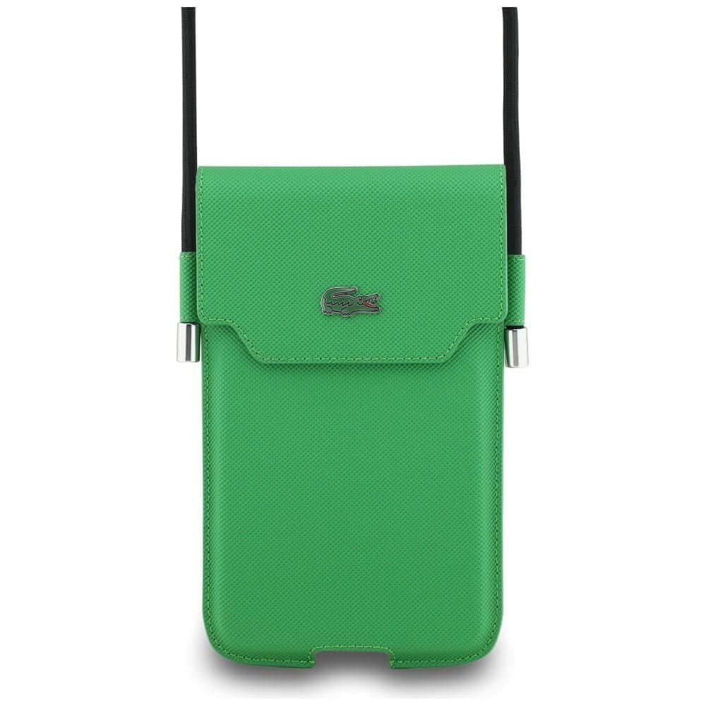 Τσάντα Lacoste Universal Sleeve Crossbody Petit Pique Μεταλλικό Λογότυπο XL πράσινο