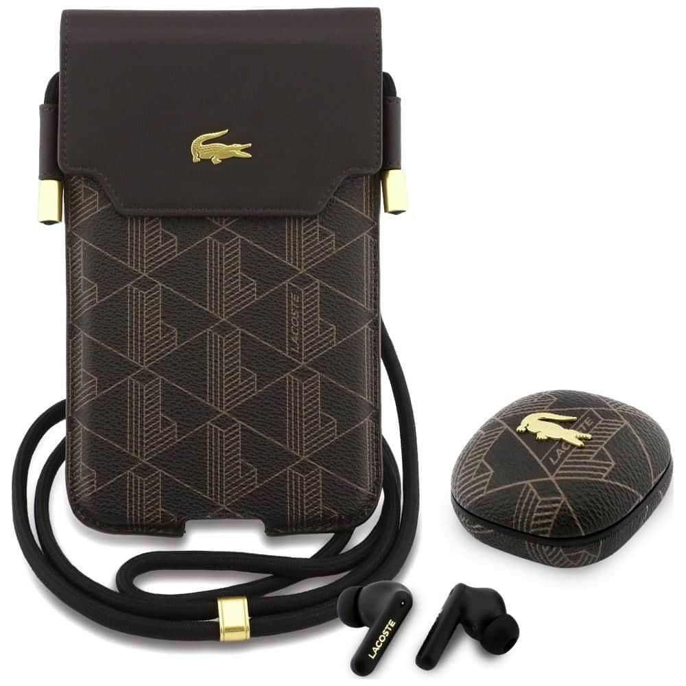 Σετ ακουστικών TWS + τσάντα Lacoste The Blend με θήκη γενικής χρήσης XL