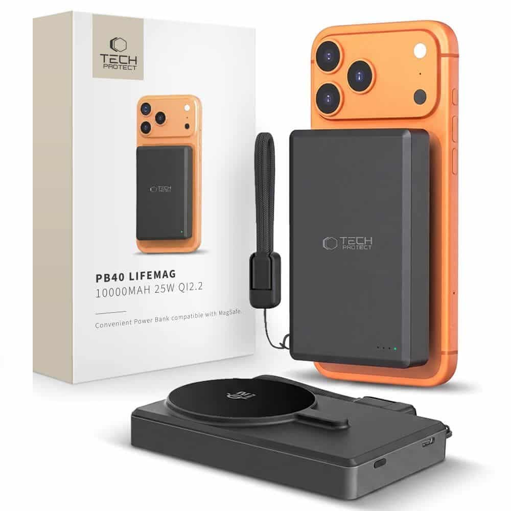 TECH-PROTECT PB40 Lifemag Power Bank 10.000mAh 25W Qi2.2, Μαύρο