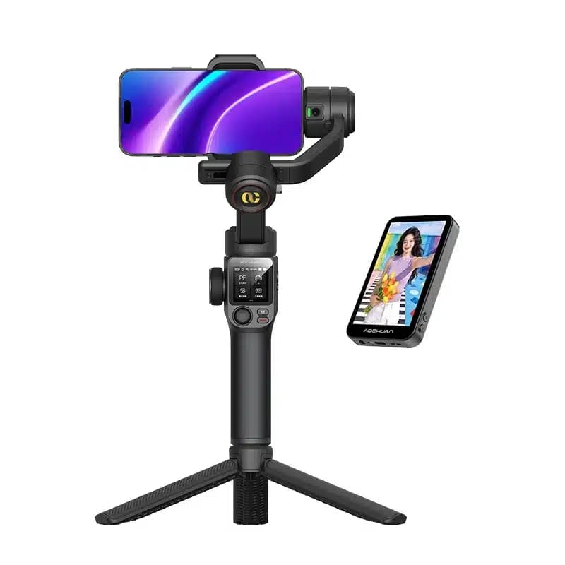 AOCHUAN S3 Gimbal με Πρόσθετη Οθόνη, Μαύρο