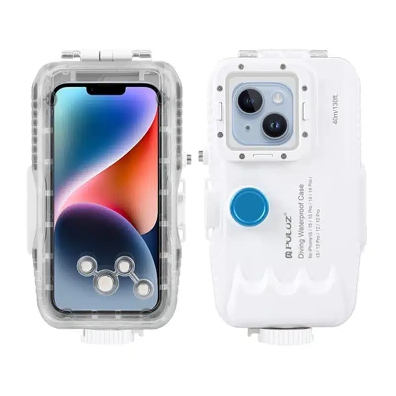 Puluz θήκη για iPhone αδιάβροχη 40 μ. μονόδρομη βαλβίδα Λευκή
