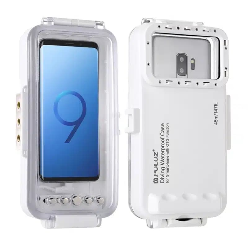 Puluz Αδιάβροχη θήκη για smartphone USB-C 45 μ. Λευκό