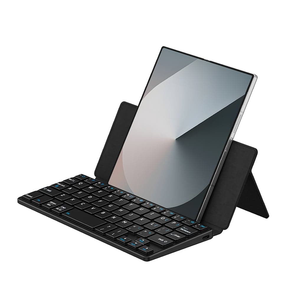 Dux Ducis Πληκτρολόγιο Mini με Θήκη, Bluetooth 5.0, Universal, USB-C, 180mAh, Αγγλική Διάταξη, Μαύρο